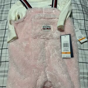 Tommy Hilfiger Pink Fuzzy Baby Set